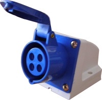 Гнездо стационарное ГC 16А / 4 3Р+РЕ разъем розетка силовая стационарное 380v 380в фаза штекер Киев купить цена