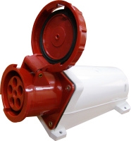 Гнездо стационарное ГC 125А / 5 3Р+N+Р разъем розетка силовая 380в 380v стационарное штекер фаза Киев купить цена