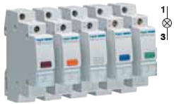 Індикатор LED 230В червоний 1м Индикаторы напряжения тока hager модульный купить Киев цена покажчик напруги струму модульний індикатор купить Київ ціна указатель