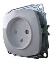 Механизм розетки без заземления с защитой от детей белый механізм розетки без заземлення з захистом від дітей білий