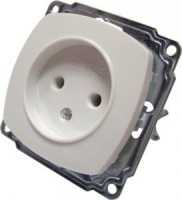 Механизм розетки без заземления белый механізм розетки без заземлення білий