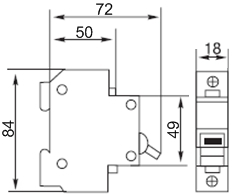 Автоматический выключатель УКРЕМ ВА-2010-S 1р 10А АсКо модульный на din-рейку 1-полюсный