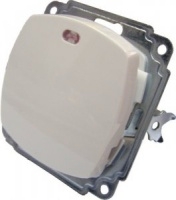 Механизм выкл. 1-кл. с подсветкой BB10-1-1-Ov-W (белый) Киев купить