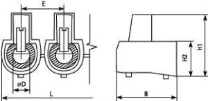 Клеммник концевой 10 отв. для провода сечением 16 квадрат мм (1 пластина - 10 шт) купить в Киеве по выгодной цене с бесплатной доставкой