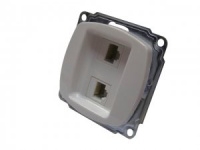 Механизм розетки 2 компьютерной белый механізм розетки 2 компьютерної білий