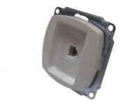 Механизм телефонной розетки белый механізм розетки телефонної білий