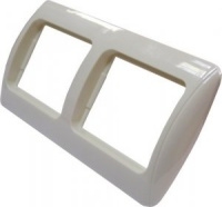 Рамка 2 местная белого цвета для установки в стену розеток и выключателей купить Киев цена доставка рамка 2 місна білого кольору для установки в стіну розеток і вимикачів купити Київ ціна доставка