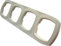 Рамка четверная 4 местная белая рамка четверна 4 місна біла