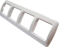 Рамка 4 местная белого цвета для установки в стену розеток и выключателей купить Киев цена доставка рамка 4 місна білого кольору для установки в стіну розеток і вимикачів купити Київ ціна доставка