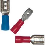 Коннектор плоский с частичной изоляцией, тип мама, ширина лопатки 2.8мм, для провода сечением от 0.5 до 1.5 квадрат мм (уп. 100шт)