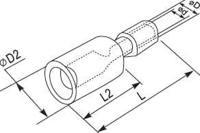Коннектор цилиндрический тип мама Д = 4мм в изоляции, на провод сечением от 1.5 до 2.5 квадрат мм, ток 15А купить в Киеве по выгодной цене с доставкой