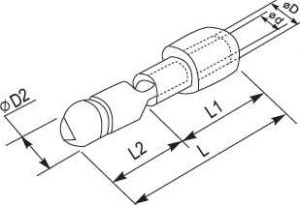 Коннектор цилиндрический тип папа Д = 5мм в изоляции, на провод сечением от 1.5 до 2.5 квадрат мм, ток 15А купить в Киеве по выгодной цене с доставкой