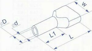 Наконечник трубчатый для двух проводов сечением по 4 квадрат (2 х 4) купить в Киеве по выгодной цене с доставкой