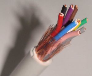 Кабель управления контрольный 10-жильный экранированный 10х1 медный многопроволочная гибкая жила сечением 1 кв. мм десять жил девять нумерованных одна желто-зеленая в экране медного плетения общий внешний диаметр кабеля 11.6 мм liycy 10G1 купить 17 awg